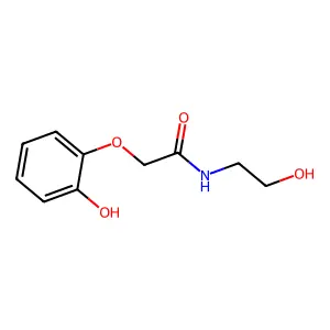 N-(2-hydroxyethyl)-2-(2-hydroxyphenoxy)acetamide structure