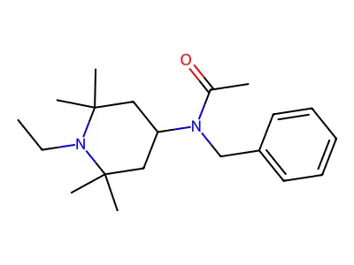 Acetamide, N-(1-ethyl-2,2,6,6-tetramethyl-4-piperidinyl)-N-(phenylmethyl)- structure