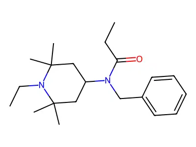 Propionamide, N-benzyl-N-(1-ethyl-2,2,6,6-tetramethylpiperidin-4-yl)- structure