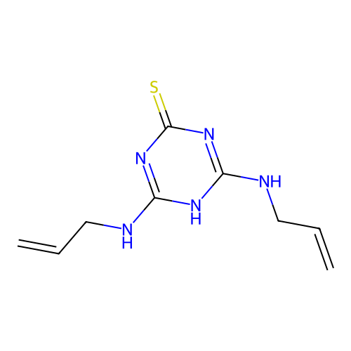2,6-bis(prop-2-enylamino)-1H-1,3,5-triazine-4-thione structure
