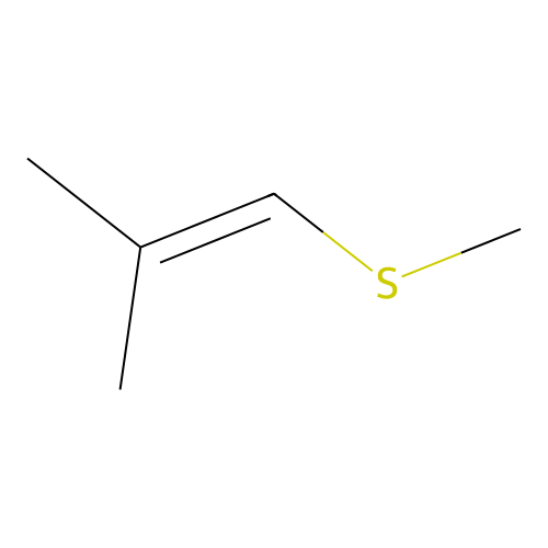 1-Propene, 2-methyl-1-(methylthio)- structure