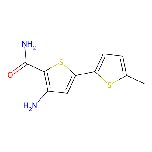 3-Amino-5-(5-methylthiophen-2-yl)thiophene-2-carboxamide structure