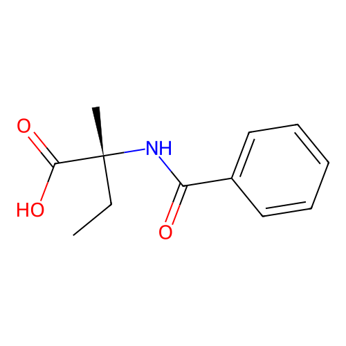 (2R)-2-benzamido-2-methylbutanoic acid structure