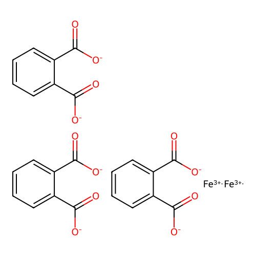 Iron phthalate (2:3) structure