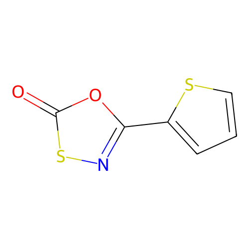 5-(Thiophen-2-yl)-1,3,4-oxathiazol-2-one structure