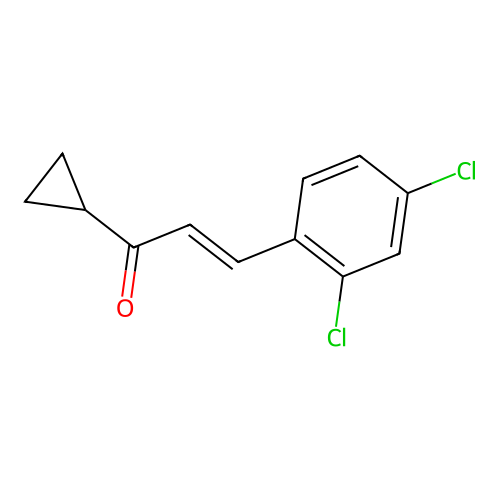 1-Cyclopropyl-3-(2,4-dichlorophenyl)prop-2-en-1-one structure