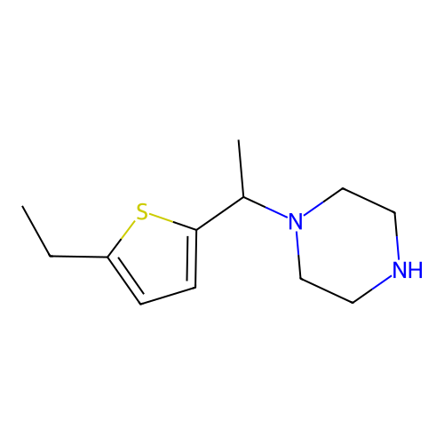 1-[1-(5-Ethylthiophen-2-yl)ethyl]piperazine structure