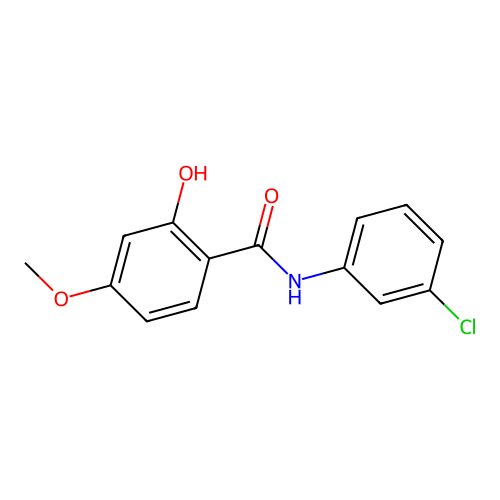 N-(3-chlorophenyl)-2-hydroxy-4-methoxy-benzamide structure