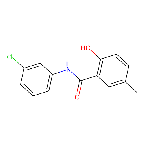 N-(3-chlorophenyl)-2-hydroxy-5-methyl-benzamide structure