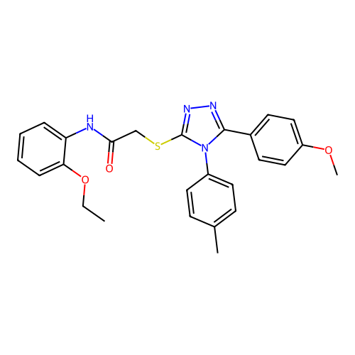 N-(2-ethoxyphenyl)-2-{[5-(4-methoxyphenyl)-4-(4-methylphenyl)-4H-1,2,4-triazol-3-yl]sulfanyl}acetamide structure
