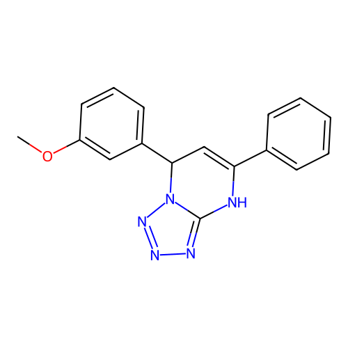7-(3-Methoxyphenyl)-5-phenyl-3,7-dihydrotetrazolo[1,5-a]pyrimidine structure