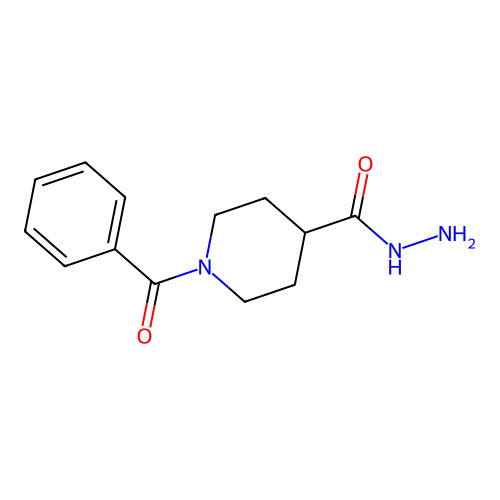 1-Benzoylpiperidine-4-carbohydrazide structure