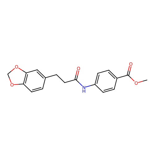 Methyl 4-{[3-(1,3-benzodioxol-5-yl)propanoyl]amino}benzoate structure