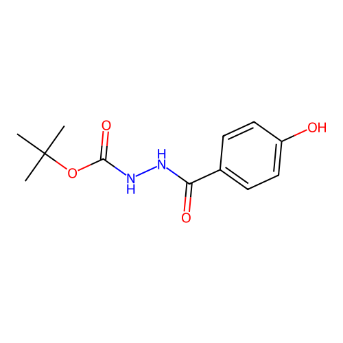Tert-butyl 2-(4-hydroxybenzoyl)hydrazinecarboxylate structure
