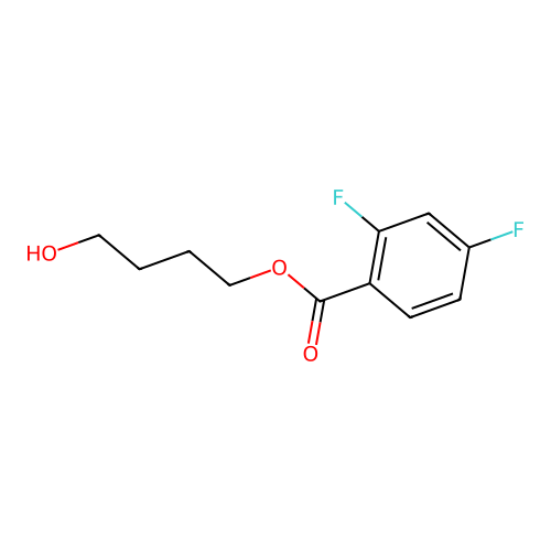 4-Hydroxybutyl 2,4-difluorobenzoate structure
