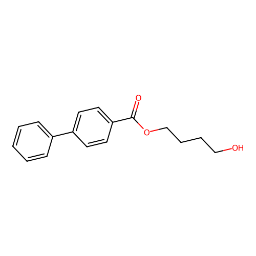 (1,1'-Biphenyl)-4-carboxylic acid, 4-hydroxybutyl ester structure