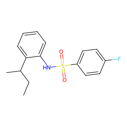 N-[2-(butan-2-yl)phenyl]-4-fluorobenzenesulfonamide structure