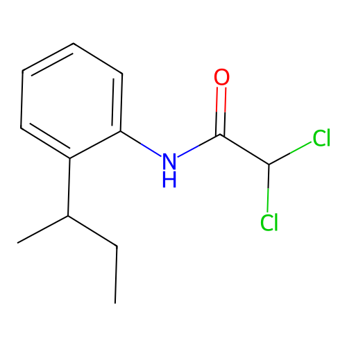 N-[2-(butan-2-yl)phenyl]-2,2-dichloroacetamide structure