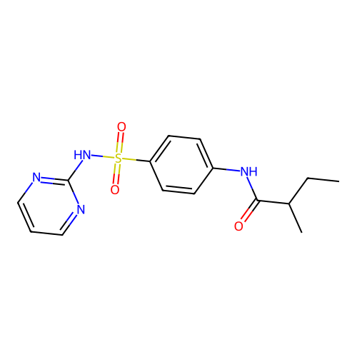 2-methyl-N-[4-(pyrimidin-2-ylsulfamoyl)phenyl]butanamide structure