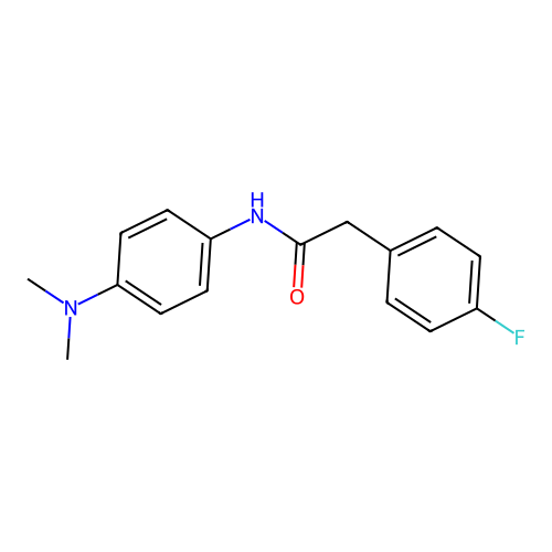 N-[4-(dimethylamino)phenyl]-2-(4-fluorophenyl)acetamide structure