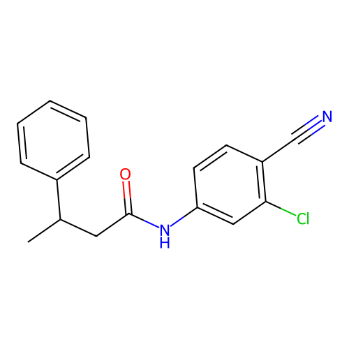 N-(3-chloro-4-cyanophenyl)-3-phenylbutanamide structure