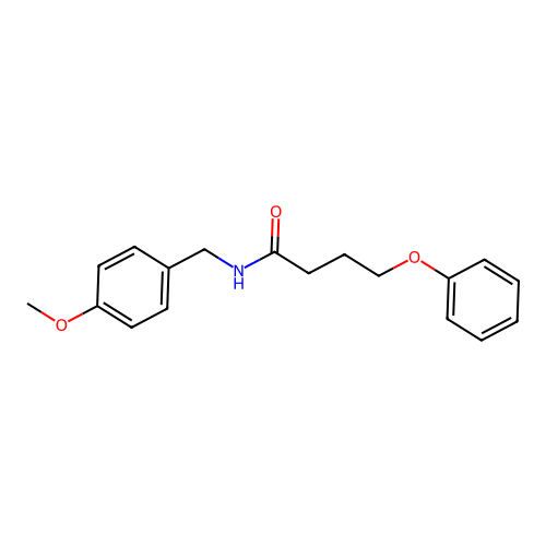 N-[(4-methoxyphenyl)methyl]-4-phenoxybutanamide structure