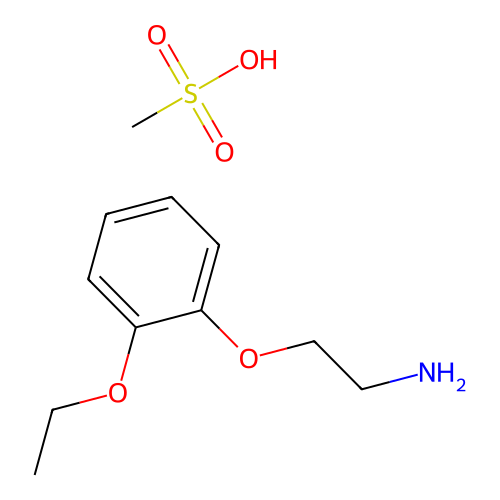 2-(2-Ethoxyphenoxy)ethanamine;methanesulfonic acid structure