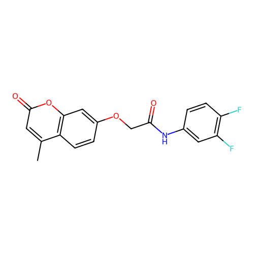 N-(3,4-difluorophenyl)-2-((4-methyl-2-oxo-2H-chromen-7-yl)oxy)acetamide structure