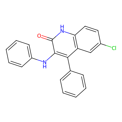 6-chloro-4-phenyl-3-(phenylamino)quinolin-2(1H)-one structure