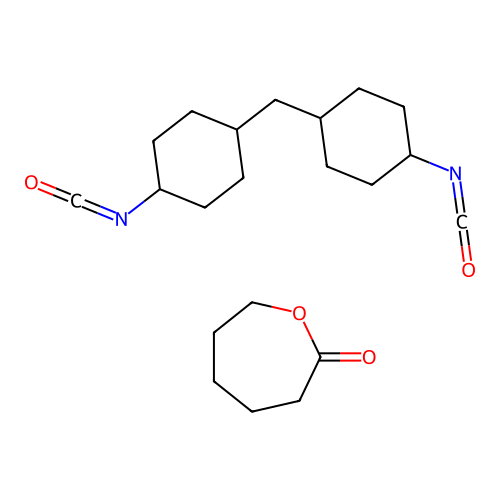 Oxepan-2-one--1,1'-methylenebis(4-isocyanatocyclohexane) (1/1) structure