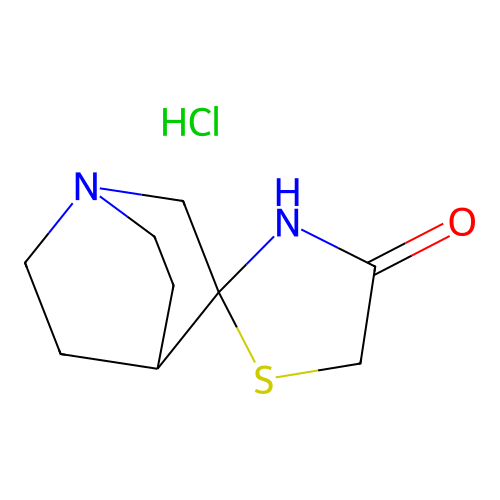 4'H-spiro[4-azabicyclo[2.2.2]octane-2,2'-[1,3]thiazolidin]-4'-one hydrochloride structure