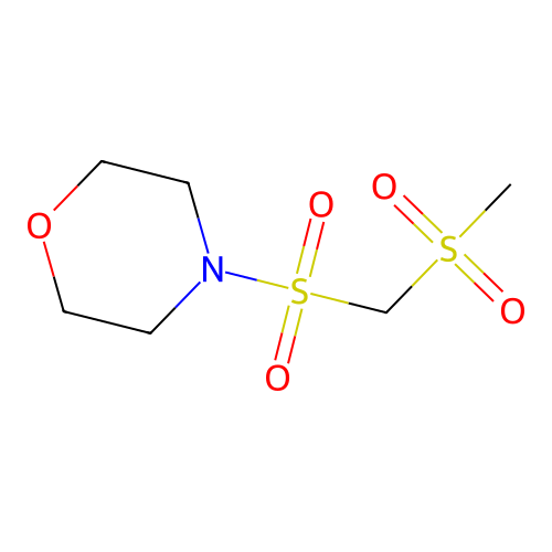 4-(((Methylsulfonyl)methyl)sulfonyl)morpholine structure