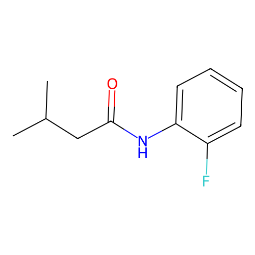 N-(2-fluorophenyl)-3-methylbutanamide structure