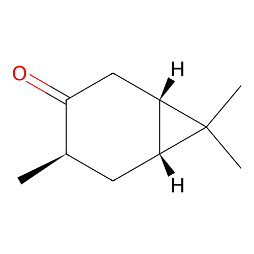 (1alpha,4alpha,6alpha)-4,7,7-Trimethylbicyclo(4.1.0)heptan-3-one structure