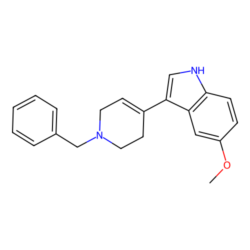 3-(1-Benzyl-1,2,3,6-tetrahydropyridin-4-yl)-5-methoxy-1h-indole structure