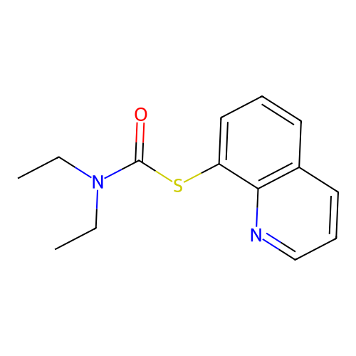 S-quinolin-8-yl diethylcarbamothioate structure