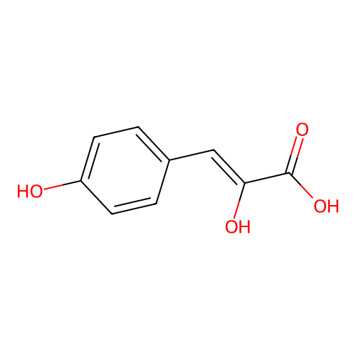 2-Hydroxy-3-(4-hydroxyphenyl)propenoic acid structure