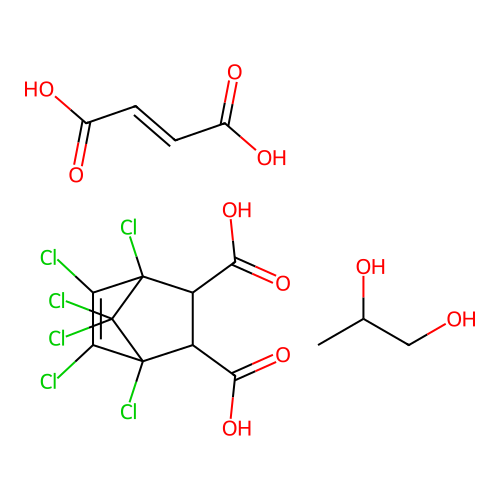 (C9-H4-Cl6-O4.C4-H4-O4.C3-H8-O2)x- structure