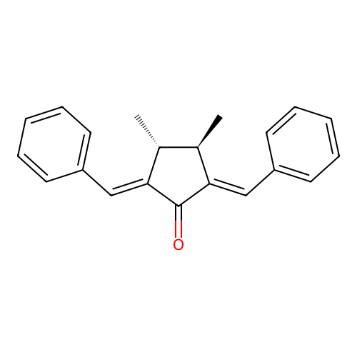 2,5-Dibenzylidene-trans-3,4-dimethylcyclopentanone structure