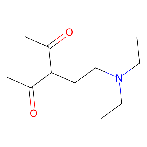 3-[2-Diethylaminoethyl]-2,4-pentanedione structure