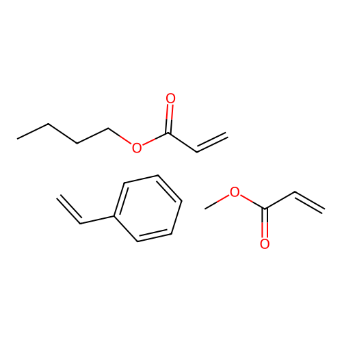Butyl prop-2-enoate;methyl prop-2-enoate;styrene structure
