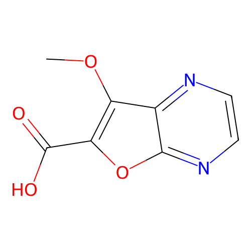 7-Methoxyfuro[2,3-b]pyrazine-6-carboxylic acid structure