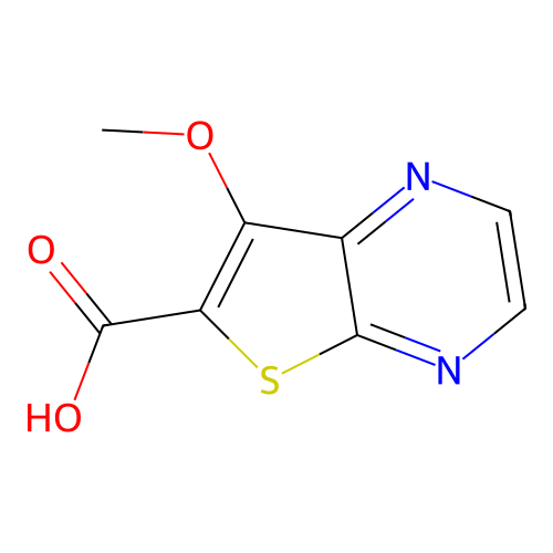 7-Methoxythieno[2,3-b]pyrazine-6-carboxylic acid structure