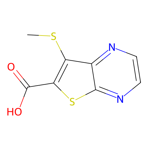 7-(Methylthio)thieno[2,3-b]pyrazine-6-carboxylic acid structure