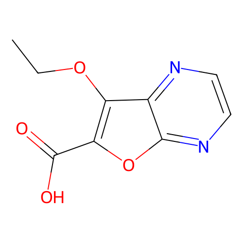 7-Ethoxyfuro[2,3-b]pyrazine-6-carboxylic acid structure