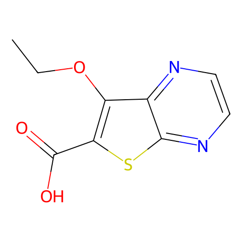 7-Ethoxythieno[2,3-b]pyrazine-6-carboxylic acid structure