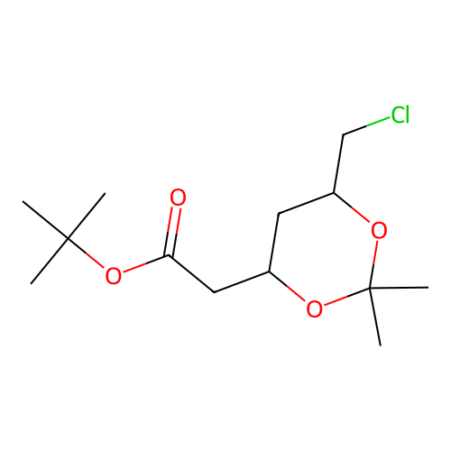 Tert-butyl 2-[6-(chloromethyl)-2,2-dimethyl-1,3-dioxan-4-yl]acetate structure