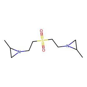 Bis(beta-(2-methylaziridino)ethyl)sulfone structure