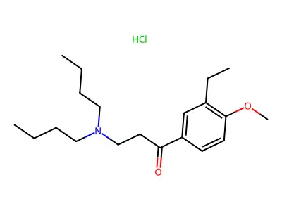1-Propanone, 3-(dibutylamino)-1-(3-ethyl-4-methoxyphenyl)-, hydrochloride structure