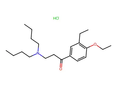 1-Propanone, 3-(dibutylamino)-1-(4-ethoxy-3-ethylphenyl)-, hydrochloride structure